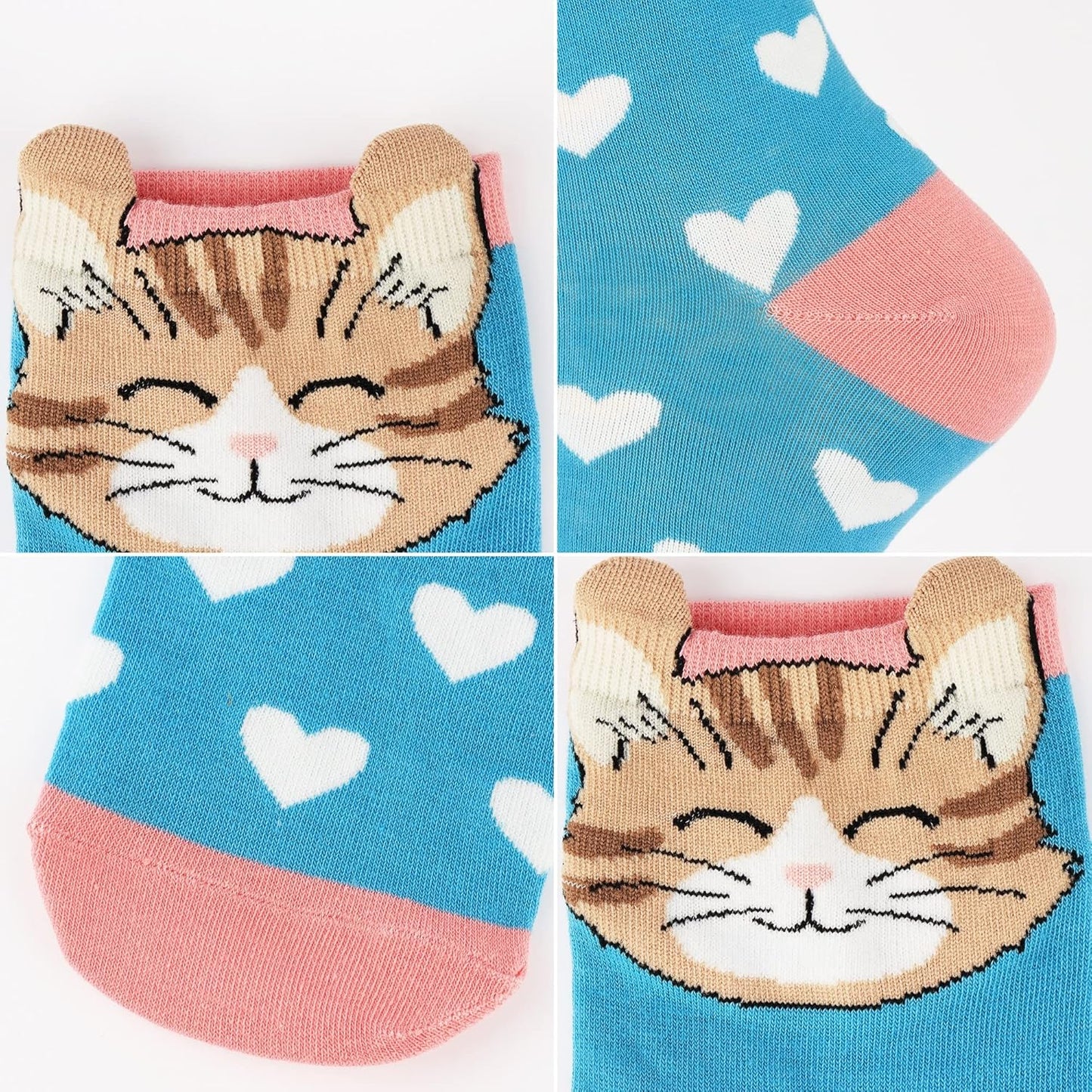 Jeasona Cute Cat Gifts for Women Animal Cat Socks Wife Mom Girlfriend Daughter
