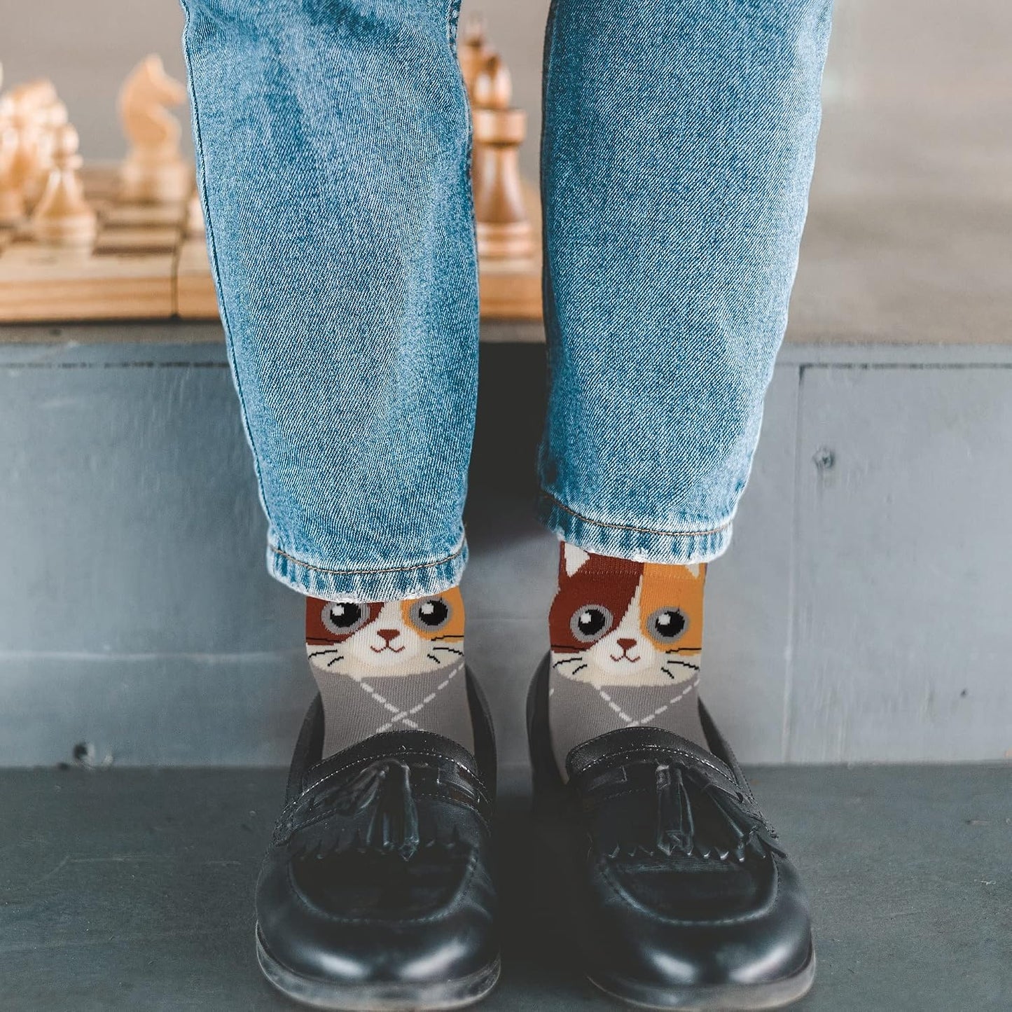 Jeasona Cute Cat Gifts for Women Animal Cat Socks Wife Mom Girlfriend Daughter