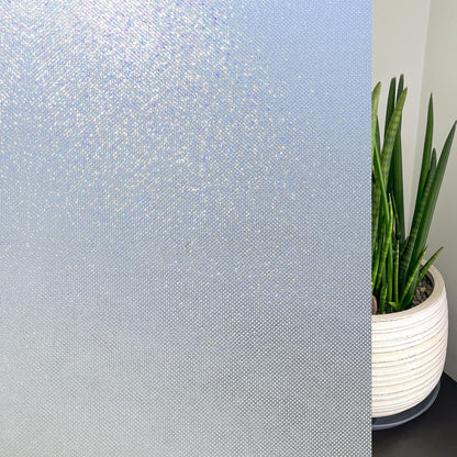 KESPEN Total Blackout Window Film Privacy Static Cling 100% Light Blocking Room Darkening Window Cover Heat Control Anti-UV Glass Sticker Window Tint for Home with Grid Line, 17.5 Inch X 6.5 Feet