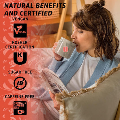 Saint Gottard Mate Herbal Tea – Vitalitea Blend with Moringa, Guarana & Allspice – Natural Energy & Focus Support Tea – Organic Premium Botanical Infusion – 40 Tea Bags
