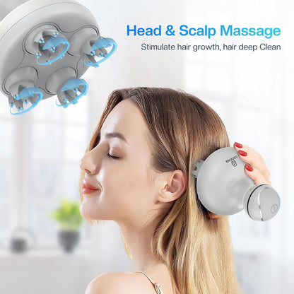COMFIER Electric Scalp Massager, Waterproof Head Massager with Mutlti-Modes Vibration, Handheld Portable Head Scratcher for Hair Growth, Dog Cat Massager for Deep Clean and Stress Relax