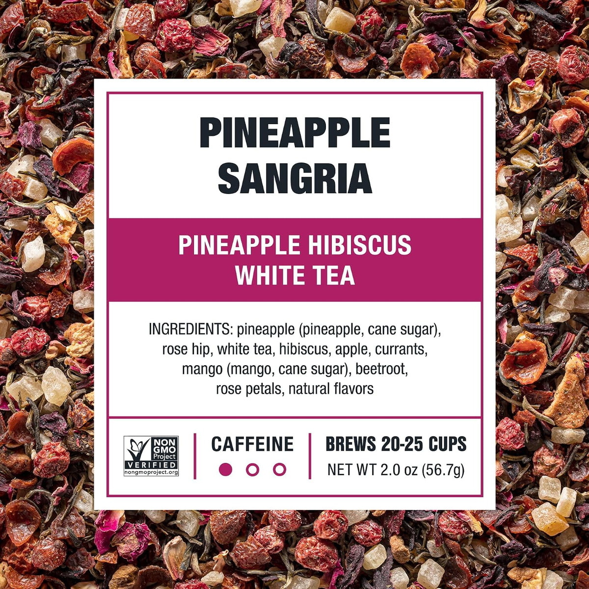 Tiesta Tea Pineapple Sangria Tea, Pineapple Hibiscus White Tea, 2oz
