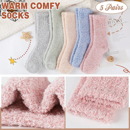 EBMORE Womens Fuzzy Socks Slipper Fluffy Cozy Comfy Cabin Plush Warm Winter Sleep Home Soft Socks