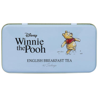 New English Teas Winnie the Pooh Tea Caddy with 40 English Breakfast Teabags, Tigger, Piglet & Eeyore