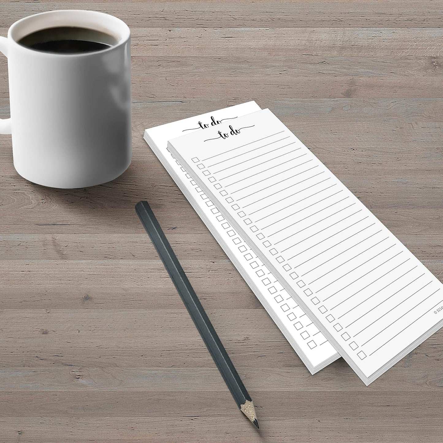 321Done To Do List Notepad, 2-Pack 50 Sheets Each, 3.7x8.5 College Ruled Pad, 70lb Matte Paper, Note Pad for Shopping List, Checklist To-Dos Tasks Planning for Home Office, Made in USA