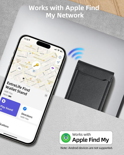 ExtreLife for Magsafe Wallet, Works with Apple Find My, 6 Cards Holder