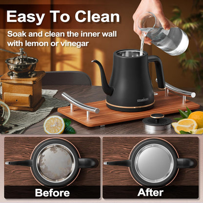 Stariver Gooseneck Electric Kettle, 0.8L Electric Tea Kettle