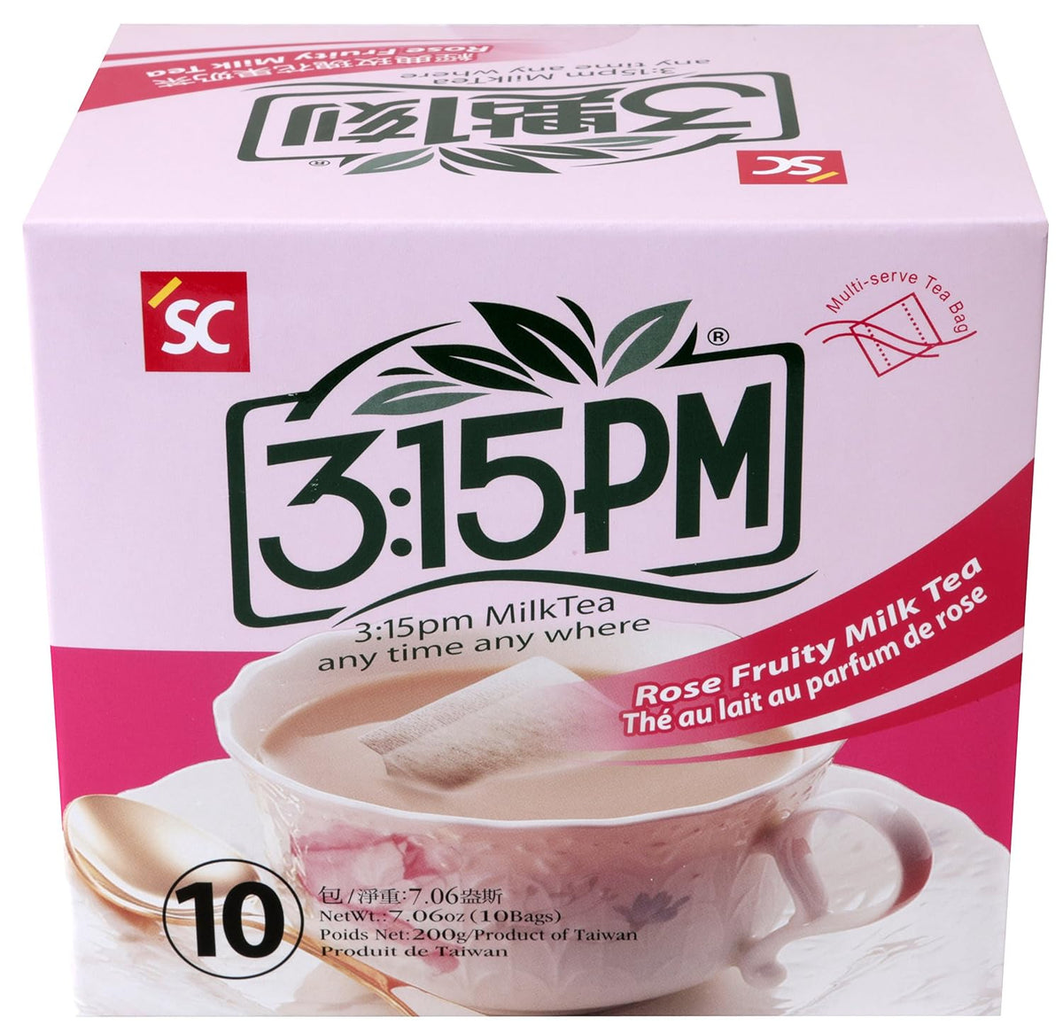 3:15pm - Rose Fruity Milk Tea, 7.06 Oz - 10 Bags (Pack of 2)