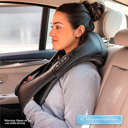 COMFIER Cordless Neck and Shoulder Massager with Heat, Wearable 4D Shiatsu Deep Tissue Kneading for Desk Workers and Drivers, Hands-Free Straps, FSA Eligible HSA Gift