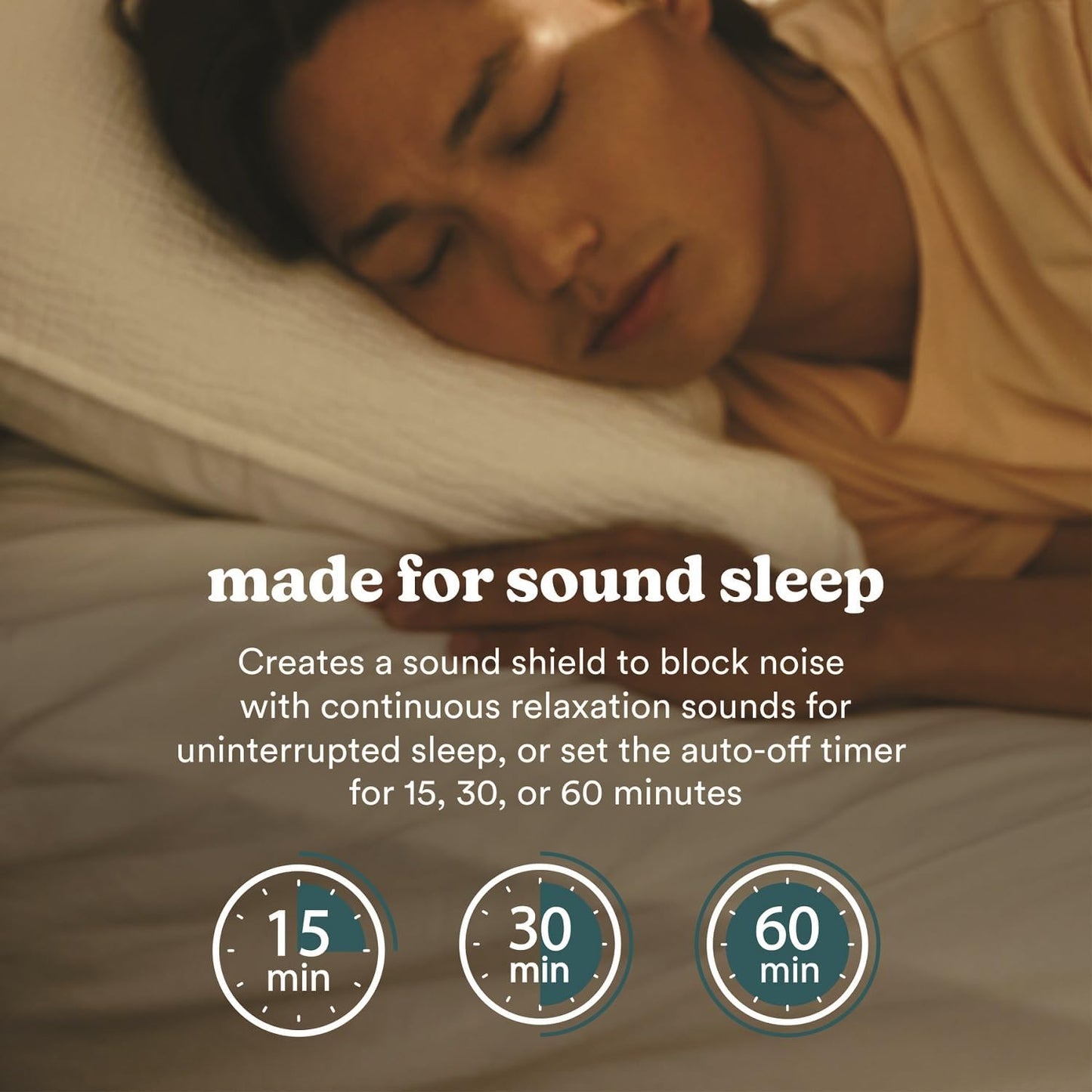 Homedics SoundSleep Rejuvenate White Noise Sleep Machine, Small Travel Sound Machine with 6 Relaxing Nature Sounds, Portable Sound Therapy for Home, Office, Nursery, Auto-Off Timer, By Homedics