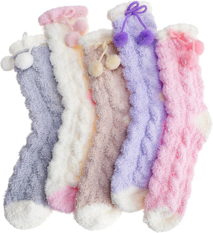 EBMORE Womens Fuzzy Socks Slipper Fluffy Cozy Comfy Cabin Plush Warm Winter Sleep Home Soft Socks