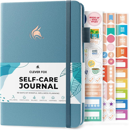 Clever Fox Self-Care Journal for Women, Daily Planner 5.8x8.3 Aquamarine