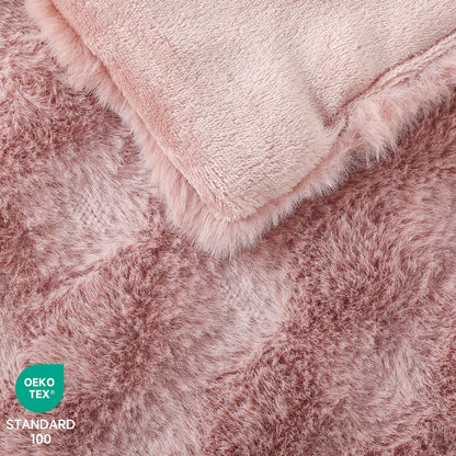 Heated Blanket Electric Throw- 50"x60" Soft Thick Bubble Electric Blanket for Sofa with 5 Heat Levels & 4 Hours Auto-Off Overheat Protection, Warm Cozy Gifts, Light Grey