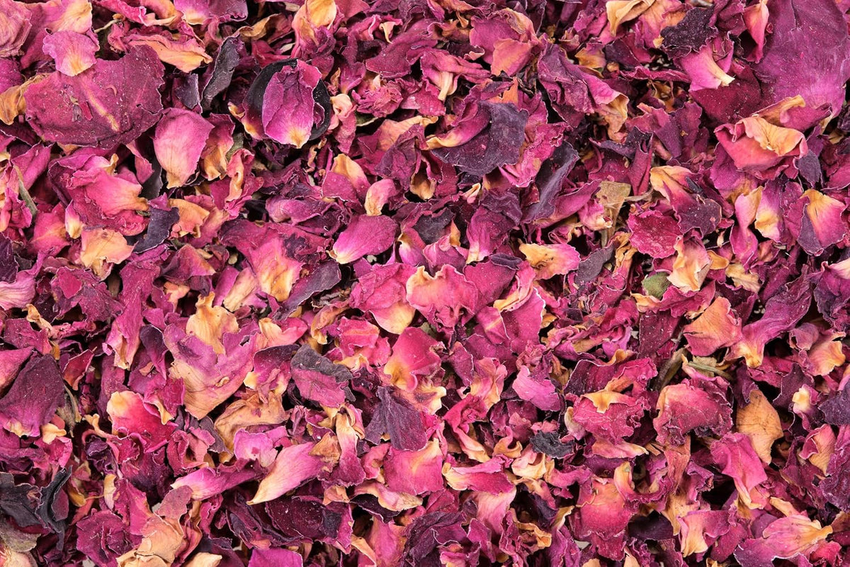 Organic Culinary Rose Petals, 12 oz, Dried, Edible for Tea and Bath