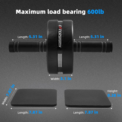 Ab Roller Wheel for Abs Workout - Abdominal Exercise Equipment with 2 Knee Pads for Home Gym, Core Strength Training, Fitness Equipment for Men & Women