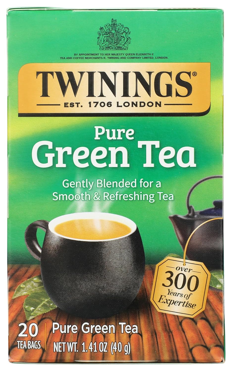 Twinings Green Tea, 1.48 Ounce Box 20 individual tea bags