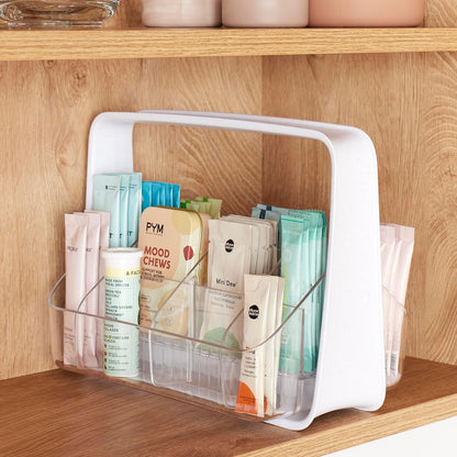 YouCopia TeaStand Tea Bag Organizer with Clear Removable Bins, Cabinet or Pantry Storage Caddy, 80-Bag