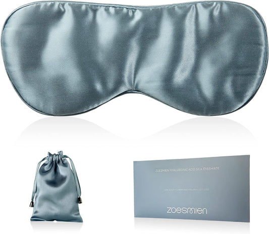 Sleep Mask 100% Mulberry Silk, Misty Blue