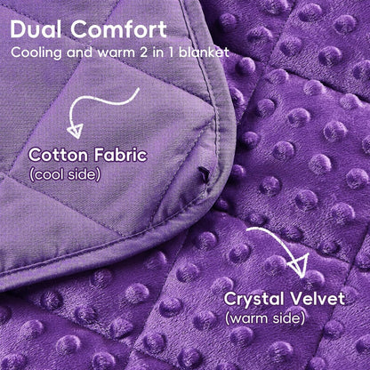 yescool Weighted Lap Pad 2 lb Blue Small Lap Blanket, Weighted Lap Blanket Cooling Heating Weighted Throw Blankets, Minky Blankets Gifts for Travel Outdoor Indoor, 20 * 30in