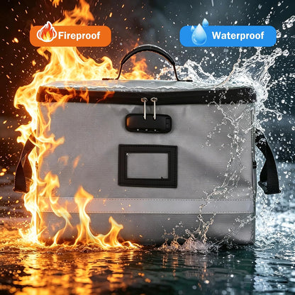 EXLIFBAG Fireproof File Organizer with Lock, 1 Layer