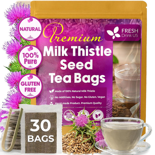 FreshDrinkUS, Premium Milk Thistle Tea, 30 Count, Pure, Caffeine Free