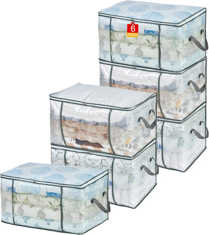 80L Clear Large Storage Bag for Clothes Comforters Blankets Pillows Bedding