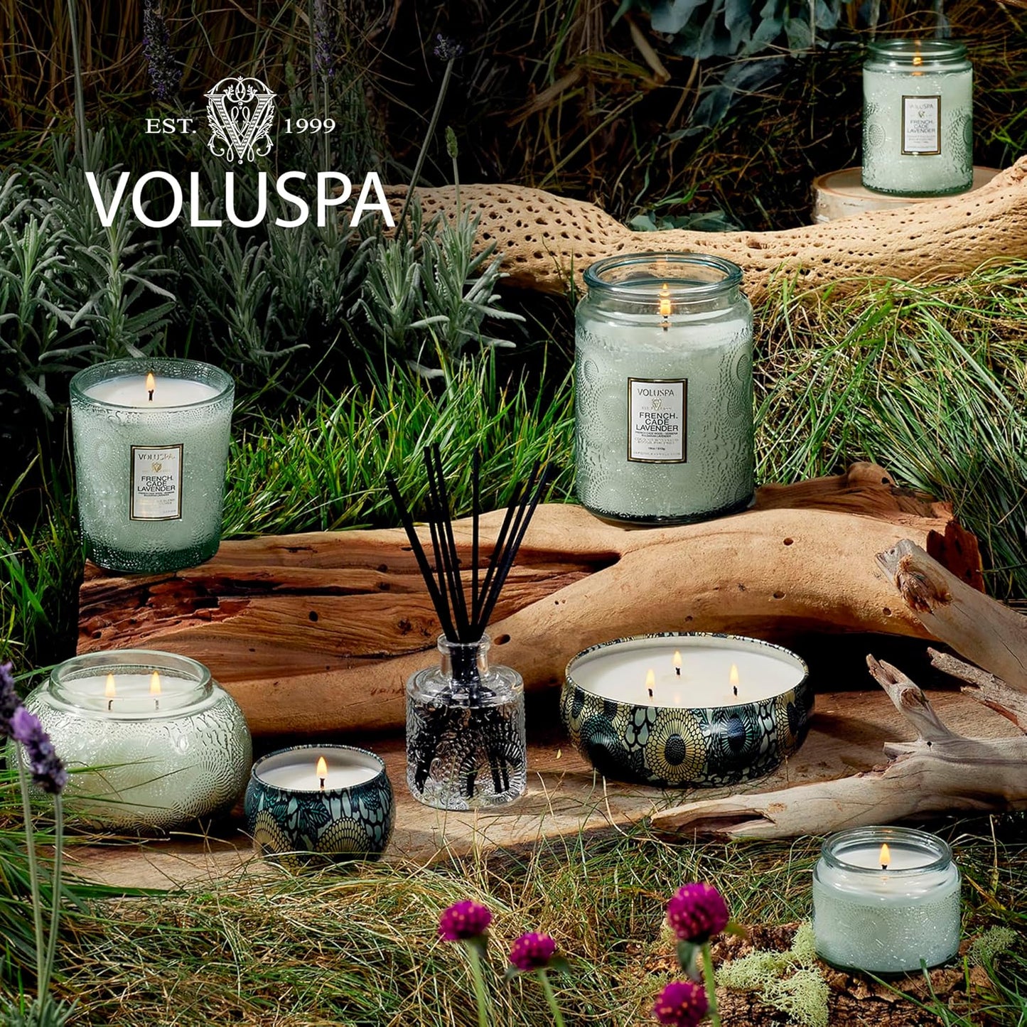 Voluspa Baltic Amber Candle, 18 oz, Coconut Wax Blend, Scented Candles for Home, 100 Hour Burn Time, Candle Jar