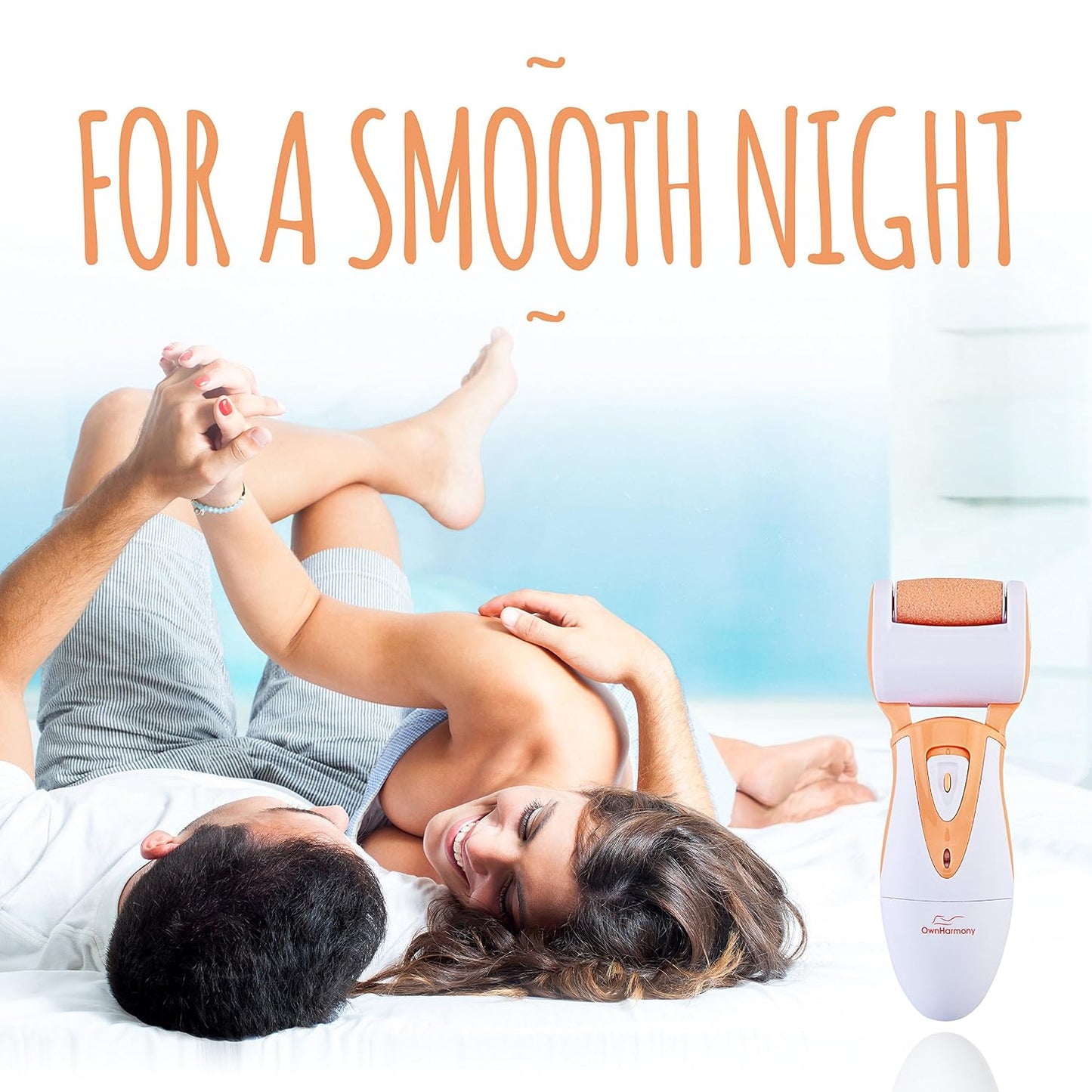Electric Callus Remover: Rechargeable Electronic Foot File CR900 by Own Harmony (Powerful Motor) Best Pedicure Tools w 3 Rollers Professional Pedi Feet Care Sander for Cracked Heels and Hard Skin