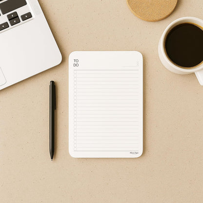 To Do List Notepad – (2 Pack, 50 Sheets Each) A5 Size (8.3"x5.8") Premium Thick Paper With Cardboard Back Support, Undated Daily Planner Notepad, Daily To Do List Notebook, Ruled Pages, Checkboxes, Deadline Column.