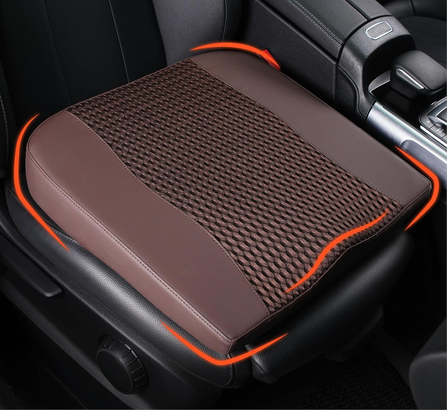 Lofty Aim Car Seat Cushion, Comfort Memory Foam Car Cushions for Driving - Sciatica & Lower Back Pain Relief, Driver Seat Pillow for Auto, Office Chair, Wheelchair - Black