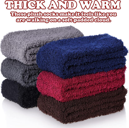FNOVCO Non Slip Socks for Women Winter Warm Cozy Fuzzy Slipper Socks Soft Fluffy Hospital Socks with Grips