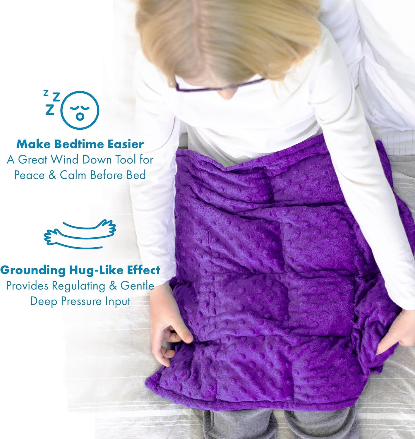 Harkla Weighted Lap Pad for Kids (Deep Blue)