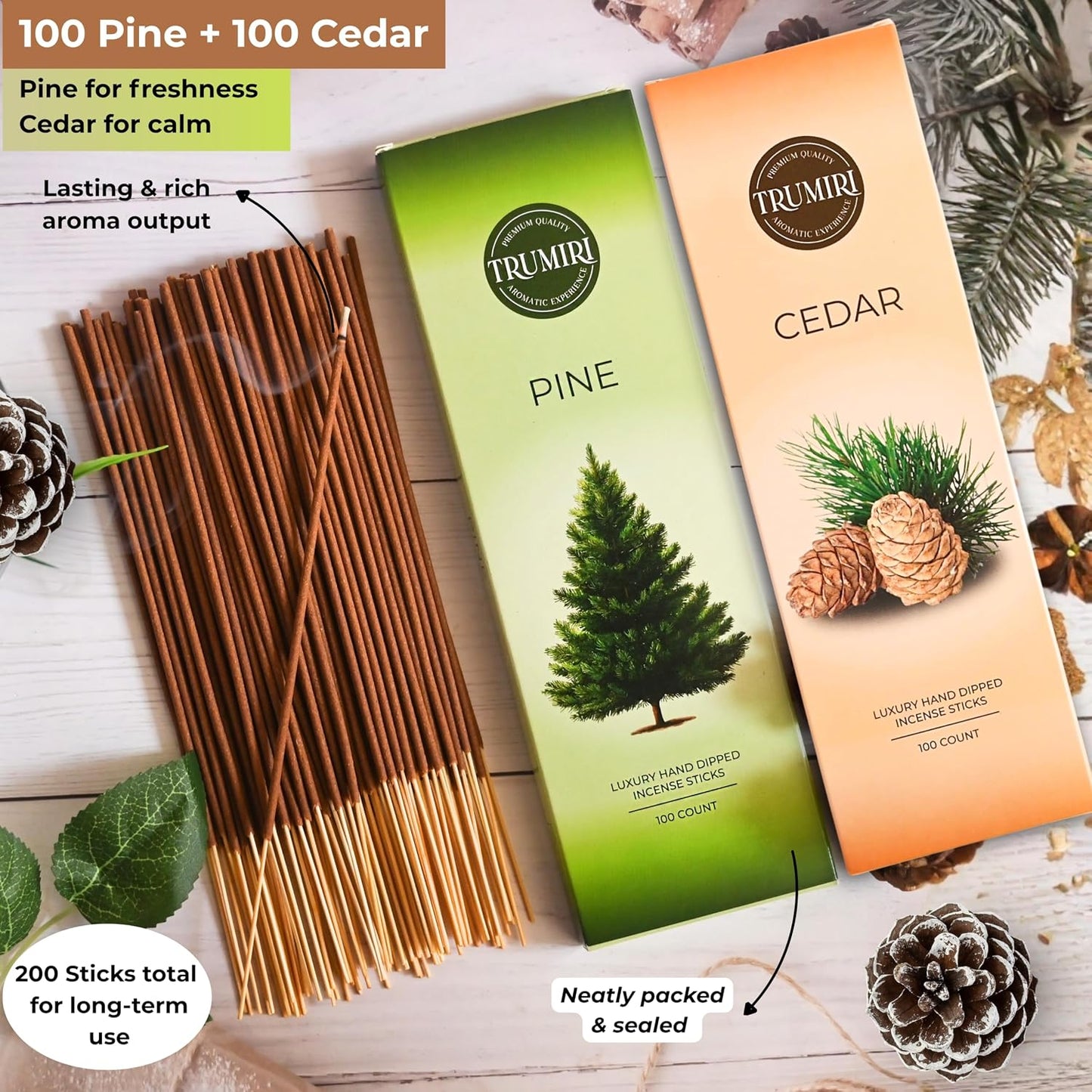 Hem Incense Sticks Variety Pack #23-120 Insence-Sticks (6 Incents x 20 Insense) + Incense Stick Holder with 6 Most Liked Scents Including Patchouli Dragons Blood White Sage Frankincense-Myrrh
