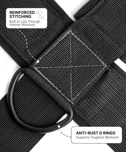 DMoose Fitness Neck Harness for Weight Lifting - Soft Padded Head & Chin Strap with 30" Heavy Duty Steel Chain - Neck Exerciser, Trainer & Strengthener to Support Injury Recovery and Intense Workouts