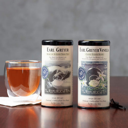 The Republic of Tea Earl Greyer Vanilla Black Tea, 50 Count