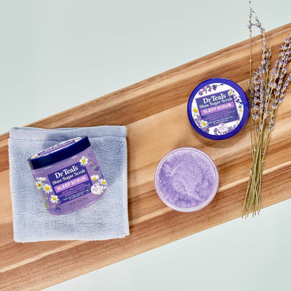Dr Teal's Shea Sugar Sleep Scrub, with Melatonin, Lavender, & Essential Oils, 19oz (Pack of 3)