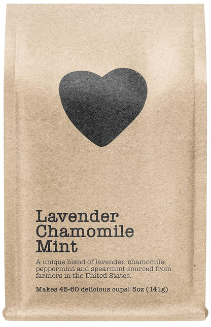 Lavender Chamomile Mint, 15-20 Servings, Eco-Conscious Zip Pouch, Caffeine Free, Pure Loose Leaf Tea Grown in America, 1.00 Ounce (Small)