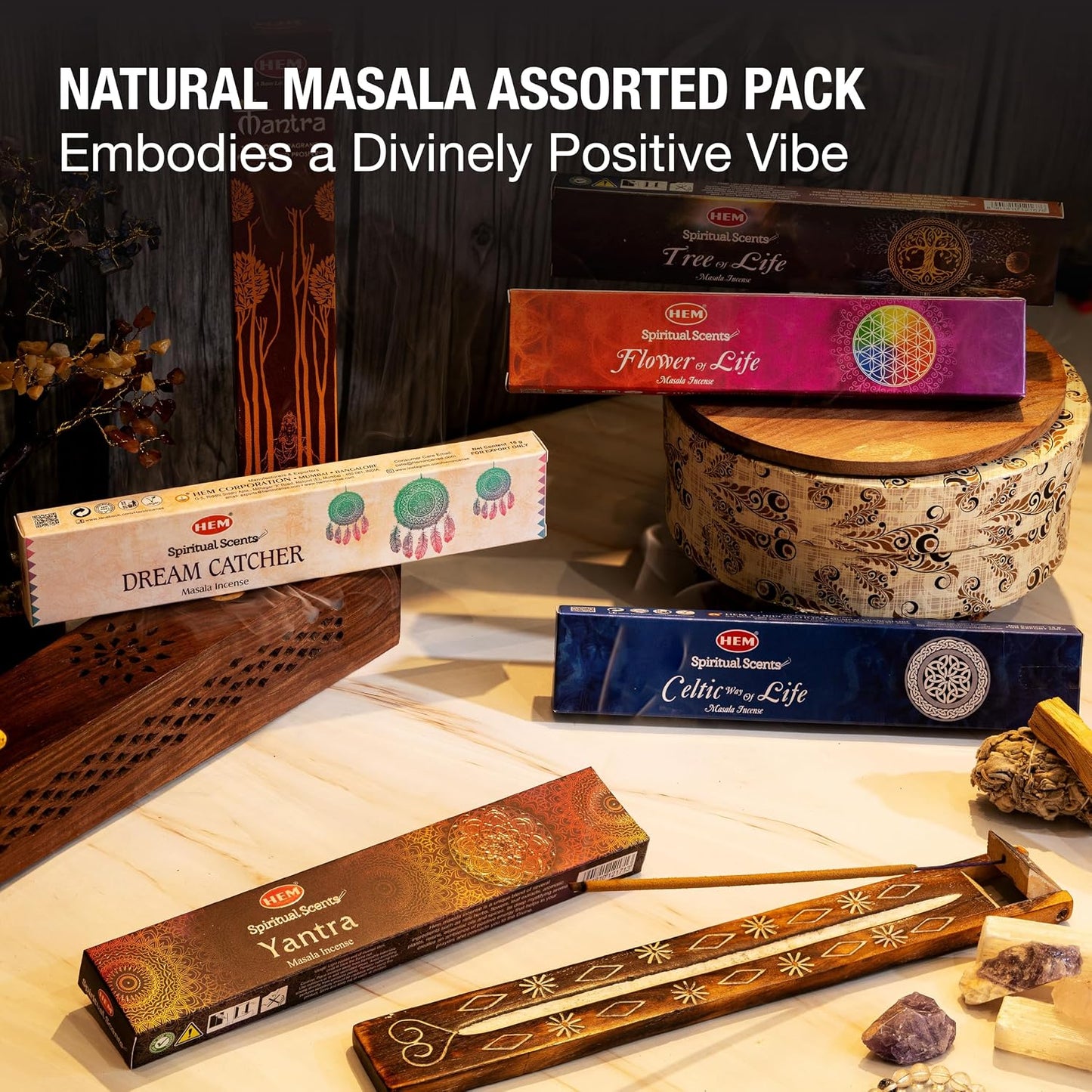 HEM Incense Sticks – 12 Box Variety Pack (240 Sticks Total, 20 Sticks per Box) | Long Lasting Fragrance | Meditation, Relaxation, Yoga, Aromatherapy & Home Fragrance