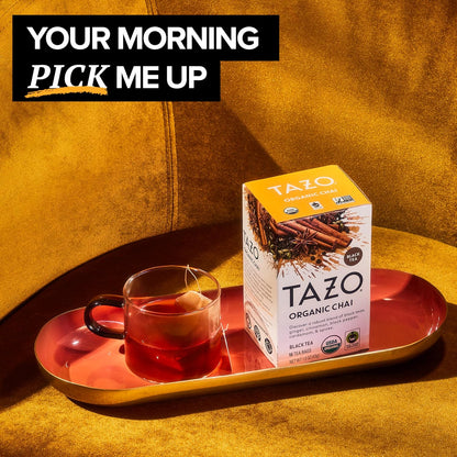 TAZO Organic Chai Black Tea Bags, Chai Tea, 96 Count (Pack of 12)
