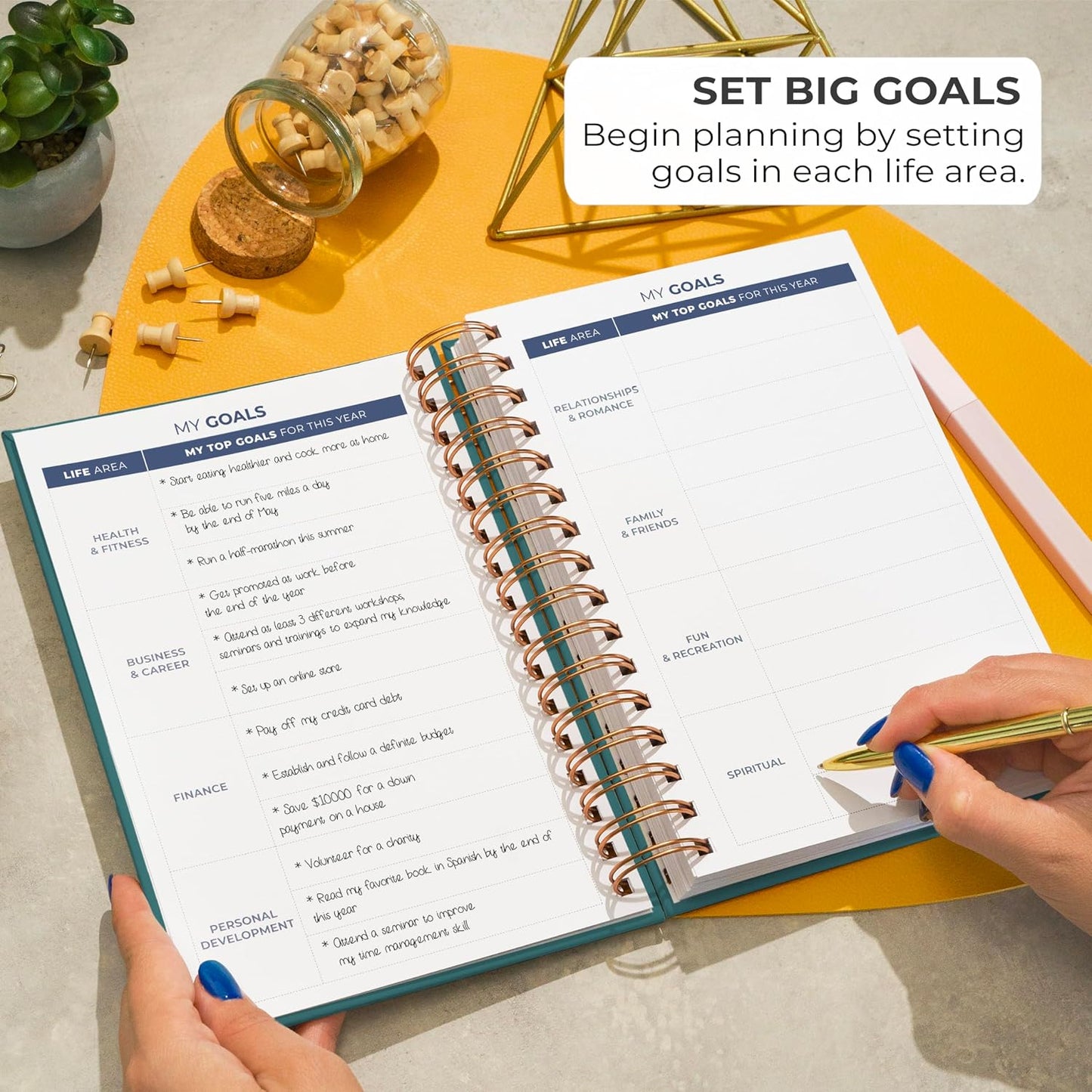 Clever Fox Planner 2nd Edition – Colorful Weekly & Monthly Goal Planner, Time Management & Productivity Organizer, Undated, A5 (Dark Teal)