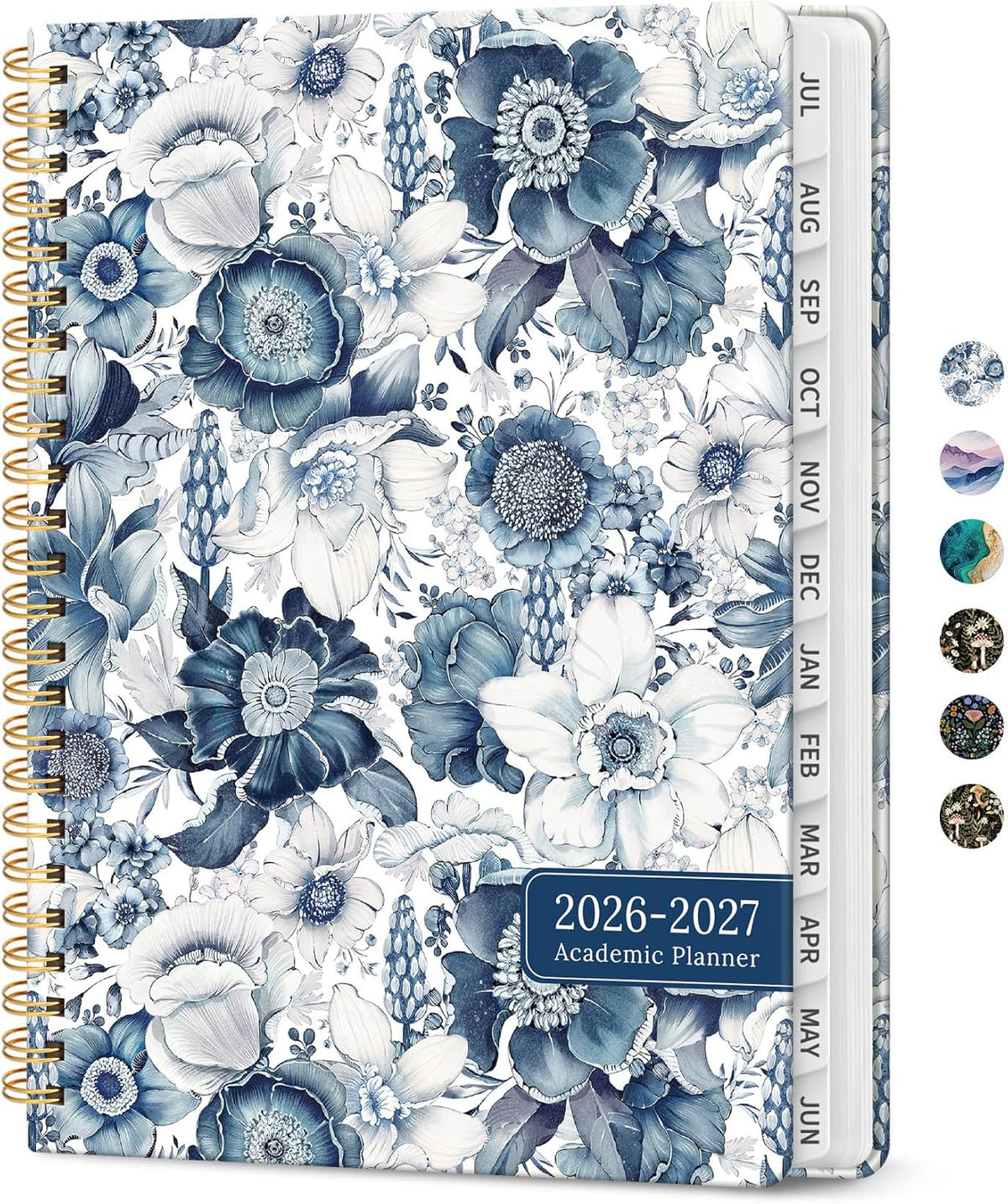 Planner 2026-2027, Jul 2026-Jun 2027 Academic Monthly & Weekly Planner - Colors A