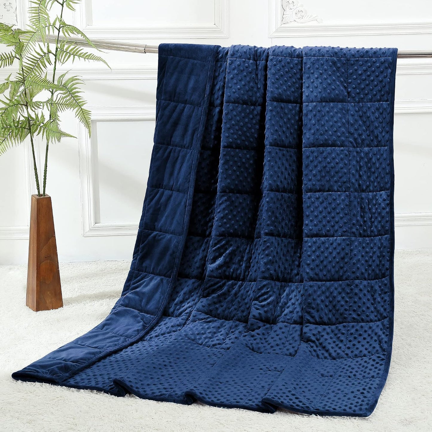 Alomidds Weighted Lap Blanket 7lbs, Cozy Luxury Breathable Weighted Blanket for Adults, Weighted Lap Pad for Travel, Relaxation, Sleeping, Purple, 29" x 24"
