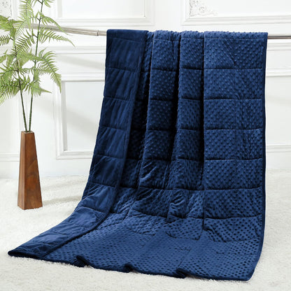Alomidds Weighted Lap Blanket 7lbs, Cozy Luxury Breathable Weighted Blanket for Adults, Weighted Lap Pad for Travel, Relaxation, Sleeping, Purple, 29" x 24"
