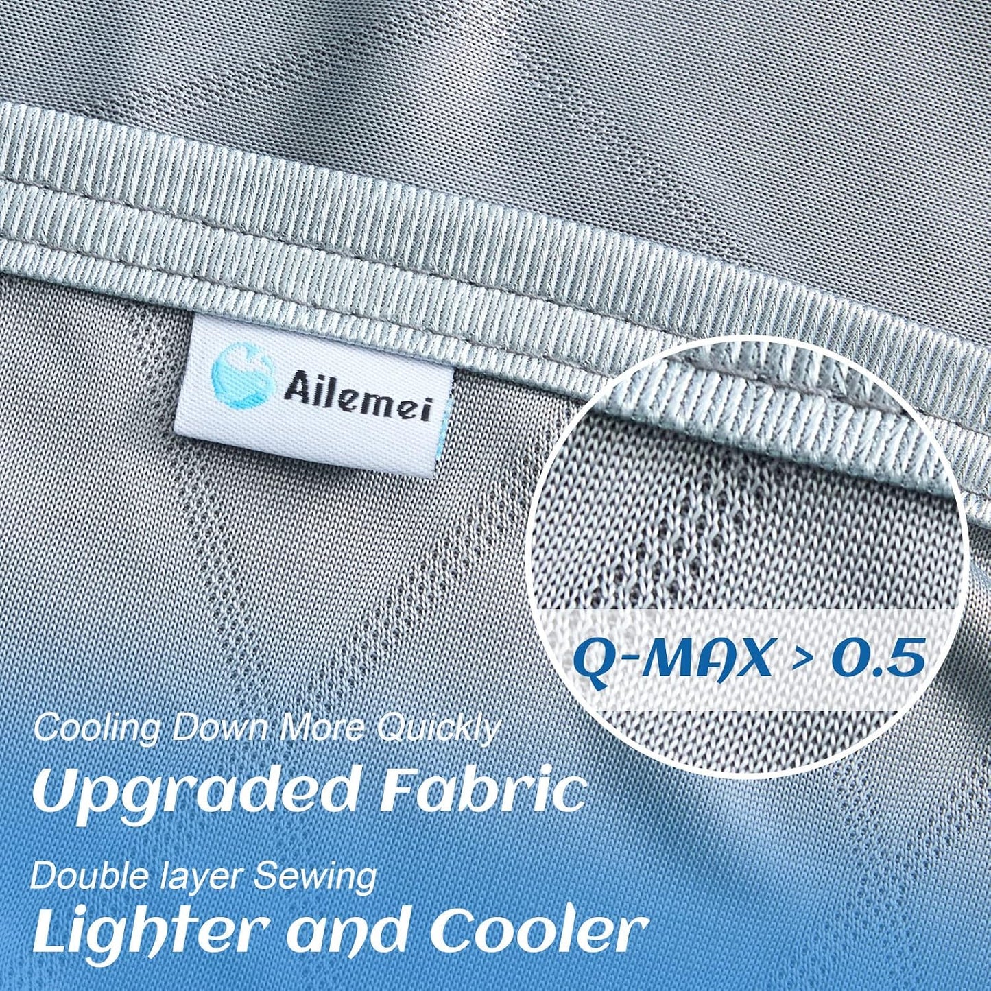 Ailemei Direct Cooling Throw Blanket for Hot Sleepers,Double Sided Cold Effect, Lightweight Breathable Summer Bed Blanket for Couch, Transfer Heat to Keep Body Cool Night Sweats,50"x70"