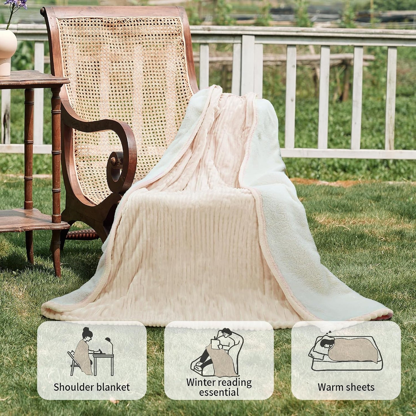 Texciting Heated Blanket Electric Blanket Throw 50''X60''-Heating Throw with 9 Heat Settings-2-10 Hours Auto Off,ETL Certified,Machine Washable (Green)