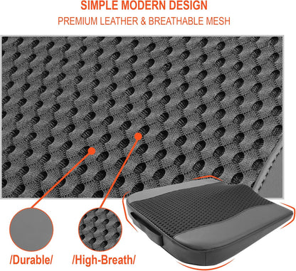 Lofty Aim Car Seat Cushion, Comfort Memory Foam Car Cushions for Driving - Sciatica & Lower Back Pain Relief, Driver Seat Pillow for Auto, Office Chair, Wheelchair - Black
