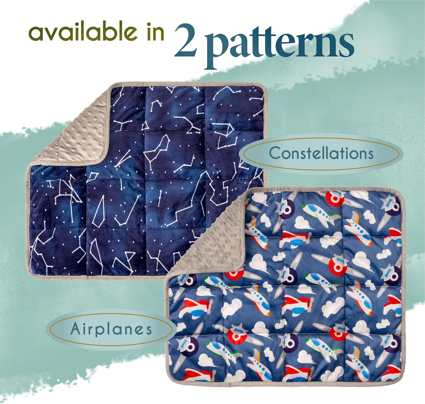 Florensi Weighted Lap Pad – 5 lb, 20 x 23 in, Blue Constellations – Portable Weighted Comfort Blanket – Soft Sensory Lap Throw – Machine Washable Travel & Home Relaxation Blanket