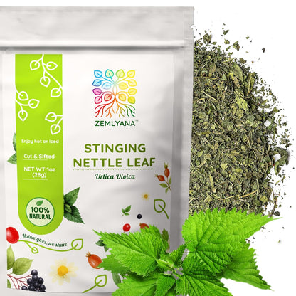Stinging Nettle Leaf Tea - Wildcrafted Cut & Sifted Dried Leaves, 1oz