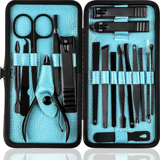 Utopia Care Nail Clippers Professional Nail Kit or Manicure Kit for Women and Men, Stocking Stuffers or Groomsmen Gifts Pedicure Set for Fingernail, Toenail Clippers with Travel Case