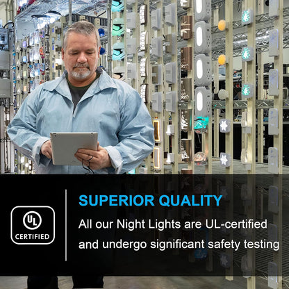 GE Sleeplite Night Lights Plug Into Wall, Dusk to Dawn Sensor, Ambient Lighting, Sleep Aid, Bathroom Decor, LED Lights for Bedroom, Apartment Essentials, Smart Home,86153, Amber, 4 Pack
